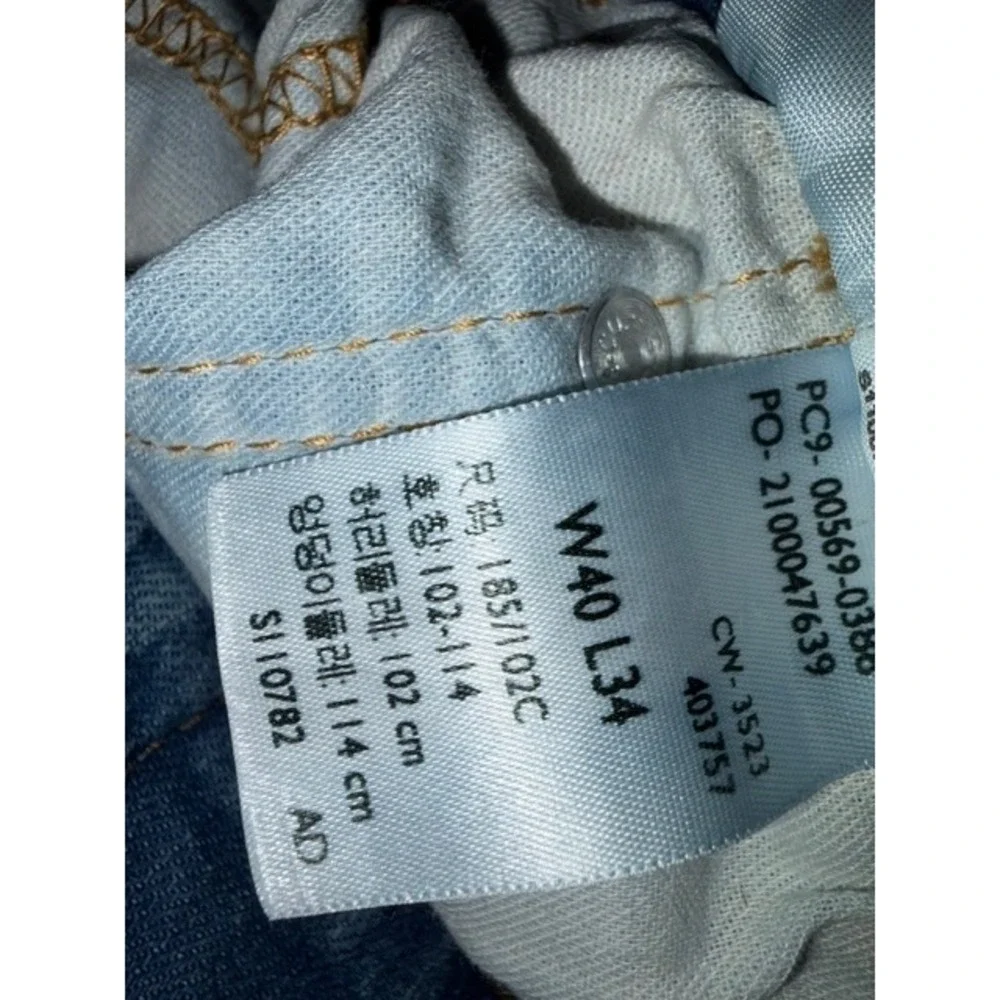 Levis 569 Loose Straight Jeans Mens 40x34 Blue Medium Wash 00569-0386 T35-30